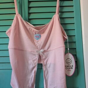 Pink Smile Club Sleep Tank Top